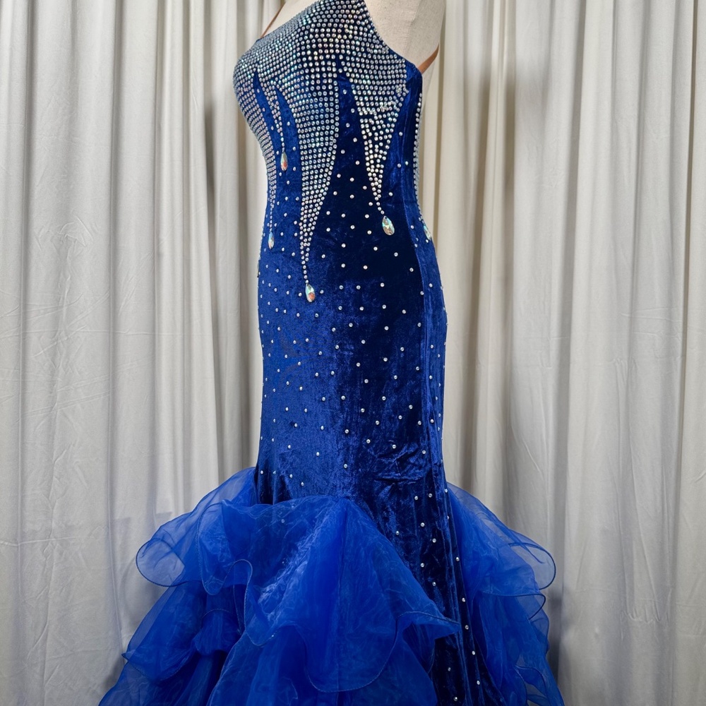 Navy Ballroom Gown Dress Standard - Picture 2 of 6